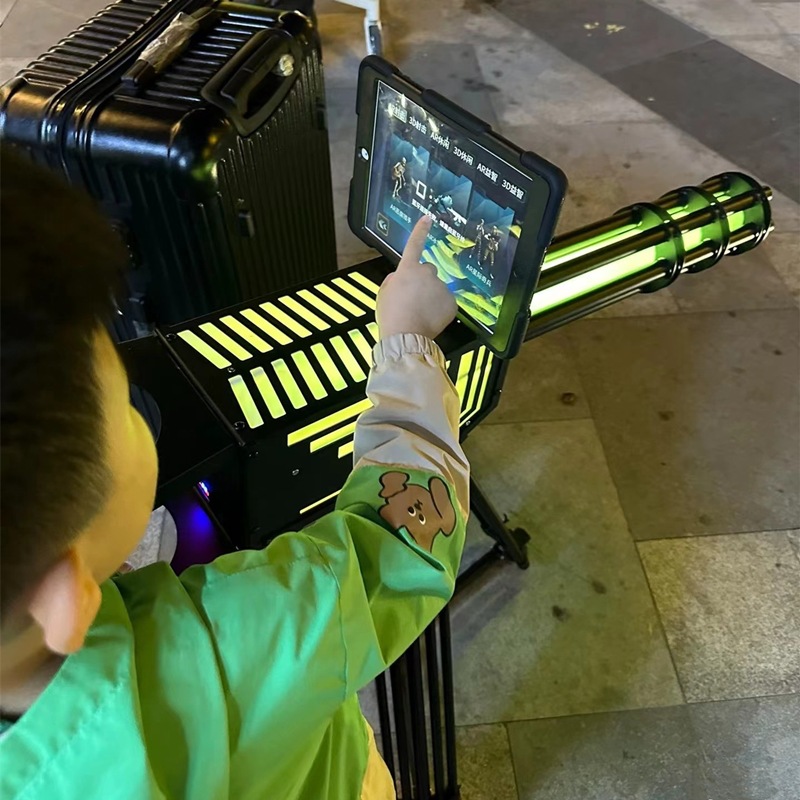 七彩带泡泡加特林共享ar游戏实景3D体感游戏机摆摊射击