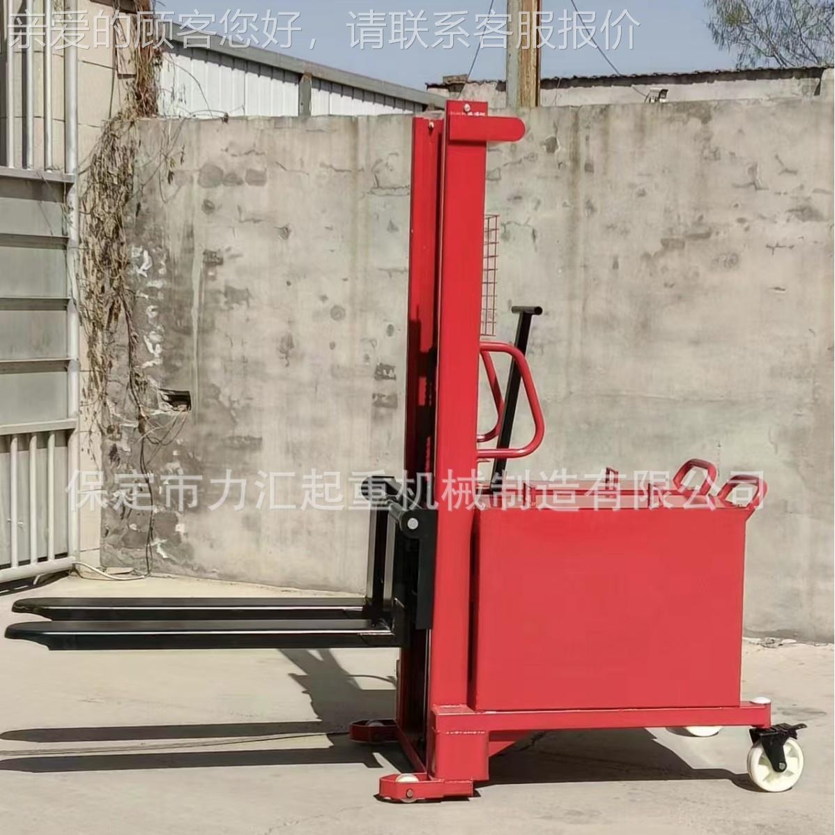 C型钢无腿式后配重手动压堆高车升高311液车无叉车模装卸腿举升具