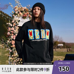 速发式M24FW热成像印花袖长美D街头字母男宽松休闲情侣打底衫