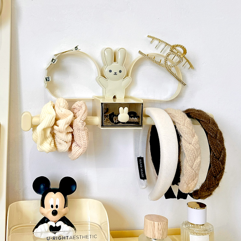 速发发箍收纳墙儿童发饰头示收纳盒大肠发圈发夹挂钩展绳架壁挂