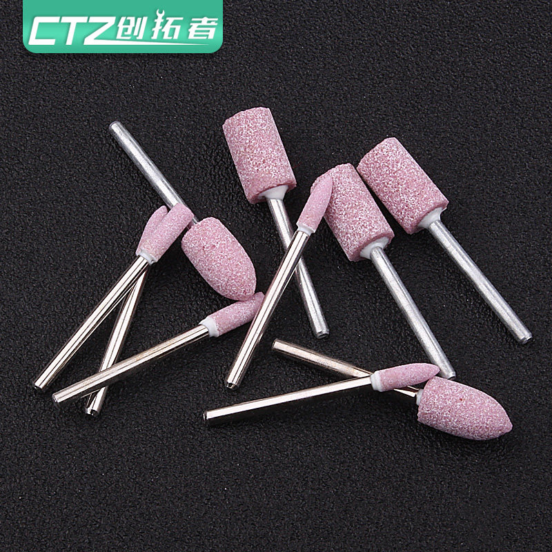 速发火石仔打刚头 红磨瓷砂轮 抛光磨头小电磨配件陶玉砂轮磨头 m