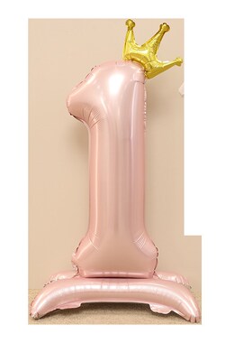 速发40寸带底座大号蓝色数字景膜气球生日男孩周照拍岁装饰场铝布