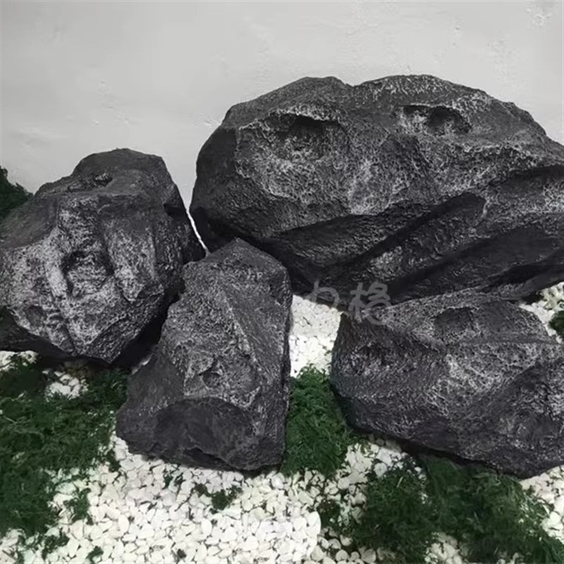 速发仿真石泡沫造景婚庆道具表演出舞台橱窗太空陨石黑石头块影视