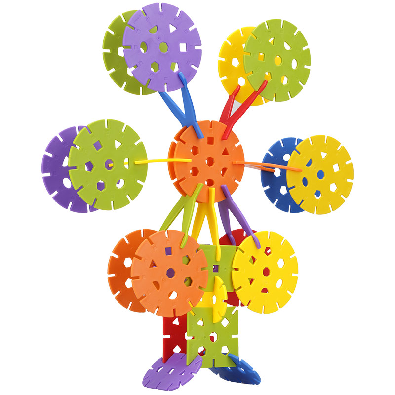 速发大号加厚雪花片立体插花积木 幼儿园儿童拼插益智玩具