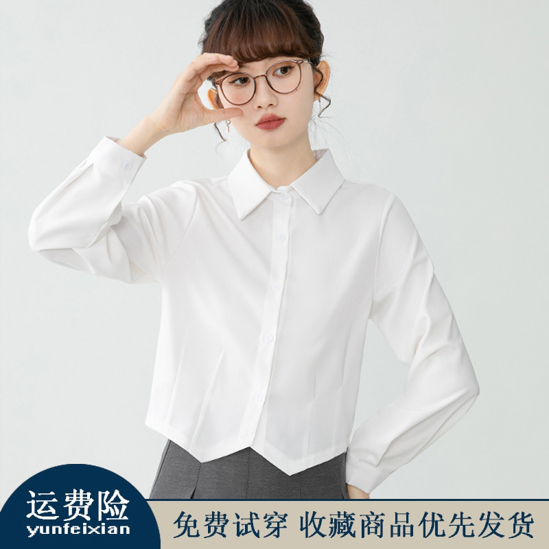 速发短款春色JK制服2024小新款小个子清新白衫甜辣上衣