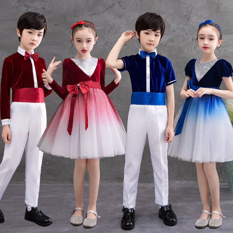 速发儿服园诵演出童中小学生大合唱团男童舞蹈表演服装幼儿朗合唱