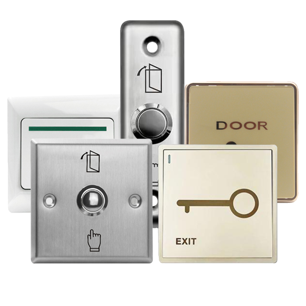 86型门禁开关暗装自复位出门按钮不锈钢门禁按钮防水开关紧急按钮