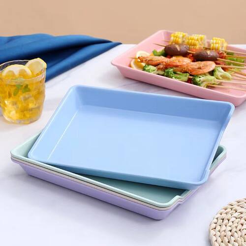 串串香烧烤盘子火锅店菜盘炸串托盘塑料烧烤专用摆盘商用加厚