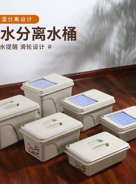 茶渣桶茶水废水桶功夫茶具配件茶桌茶水桶矮款家用小号过滤茶水桶