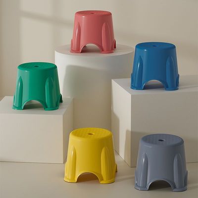 儿童小凳子特厚塑料板凳家用圆凳成人防滑椅子换鞋凳宝宝洗澡矮凳