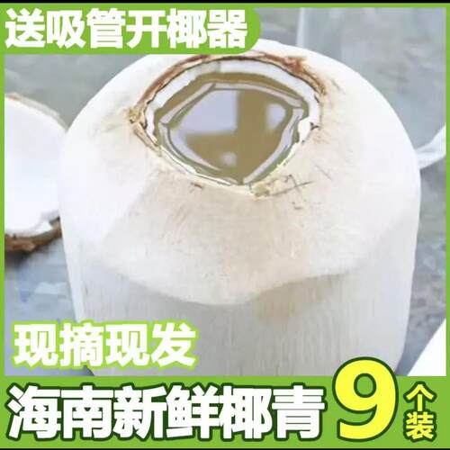 海南新鲜去皮椰青椰子水9个装 新鲜生椰孕妇当季整箱水果
