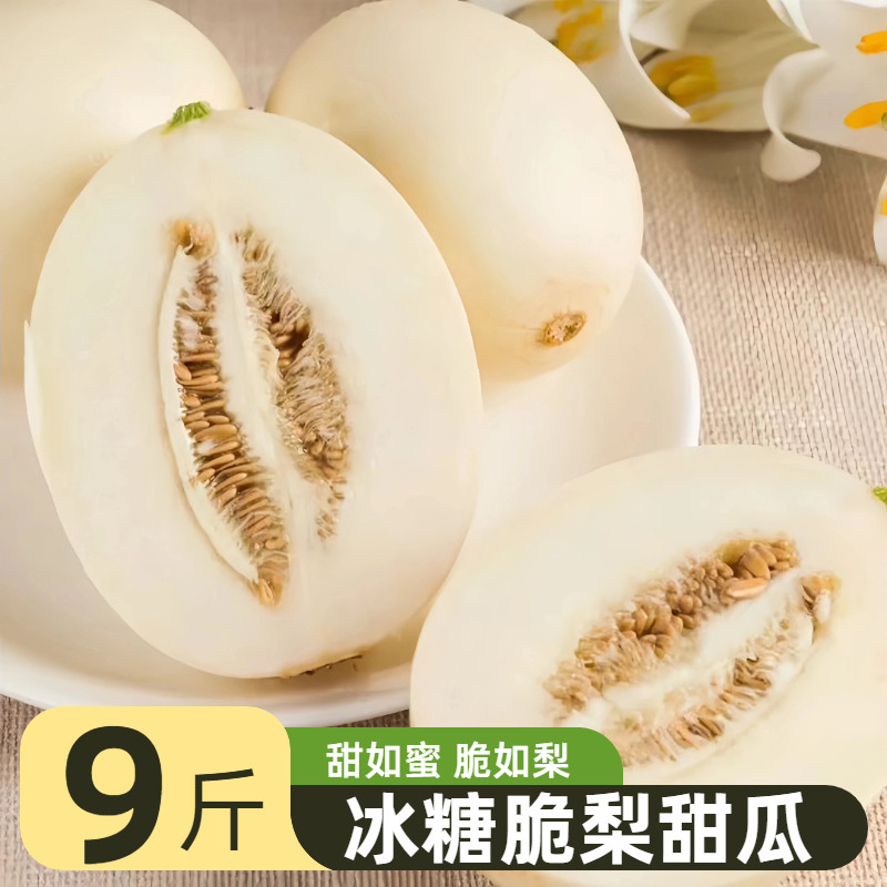 海南冰糖脆梨甜瓜现摘新鲜白皮甜瓜香甜多汁应季脆甜孕妇整箱批发,水产肉类/新鲜蔬果/熟食,甜瓜,淘宝优惠券,粉丝福利购,淘宝优惠卷