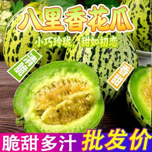 山东正宗头茬花美人甜瓜当季新鲜水果脆瓜八里香蜜瓜花蕾甜瓜整箱