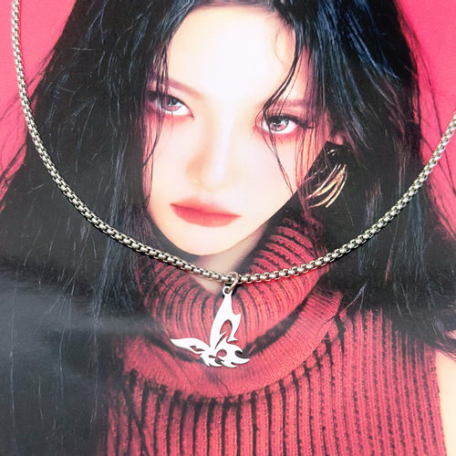 aespa 宁艺卓周边同款高级感应援毛衣链生日礼物正品男女手链项链