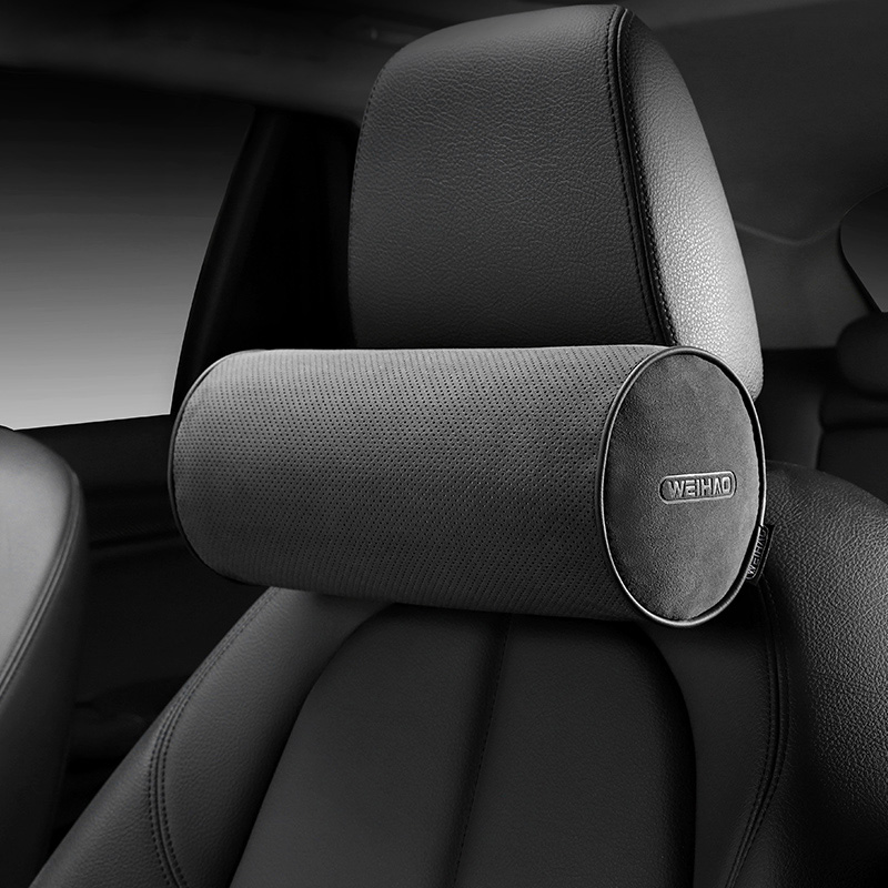 翻毛皮汽车头枕靠车用护颈枕车内座椅车载四季内饰护颈椎枕头一对