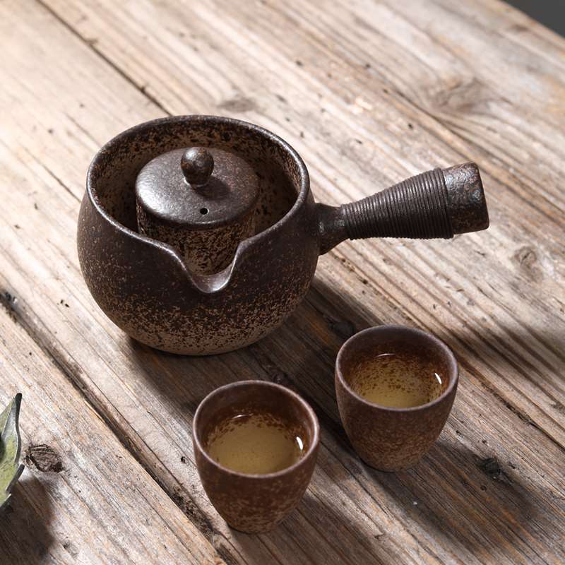 好货围炉煮茶杯器茶盏杯柴烧建盏茶杯紫砂主人杯土陶粗陶杯小陶瓷
