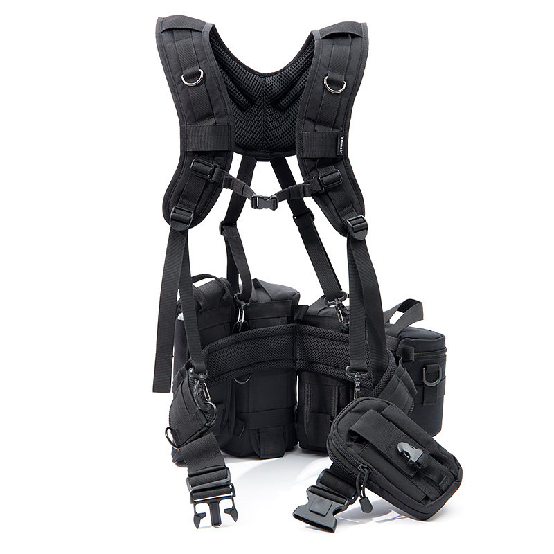 单眼相机镜头腰包桶摄影腰带快挂多镜头筒减压双肩带微单眼相机快