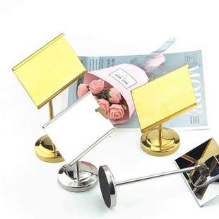 不锈钢台号牌席位卡夹号码夹婚庆架桌签名片夹自肋餐餐牌座桌牌号