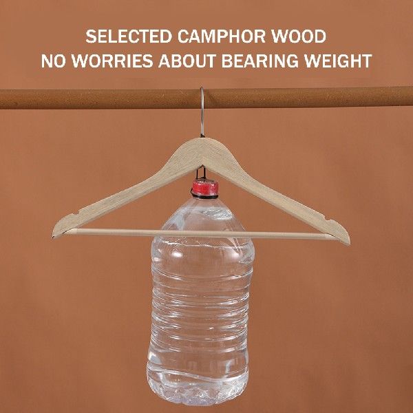 5pcs Retro Wooden Hangers Camphor Wood Suit Hangers for
