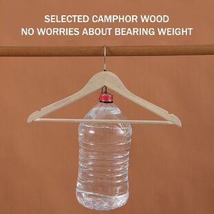 5pcs Retro Wooden Hangers Camphor Wood Suit Hangers for