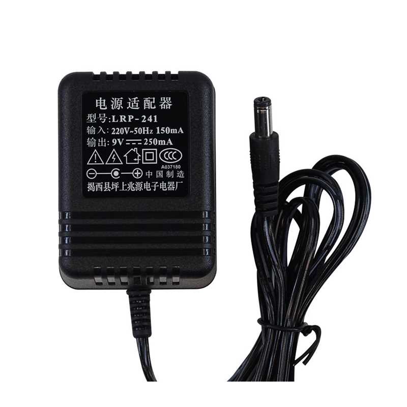 电子琴电源配接器9v 兆源241电源线 LRP-241 9v250mA 新韵229插头