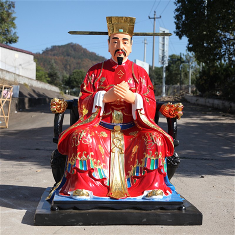好货厂家直销树脂玻璃钢佛像 1米6太爷太奶佛像 寺庙彩绘胡公胡奶