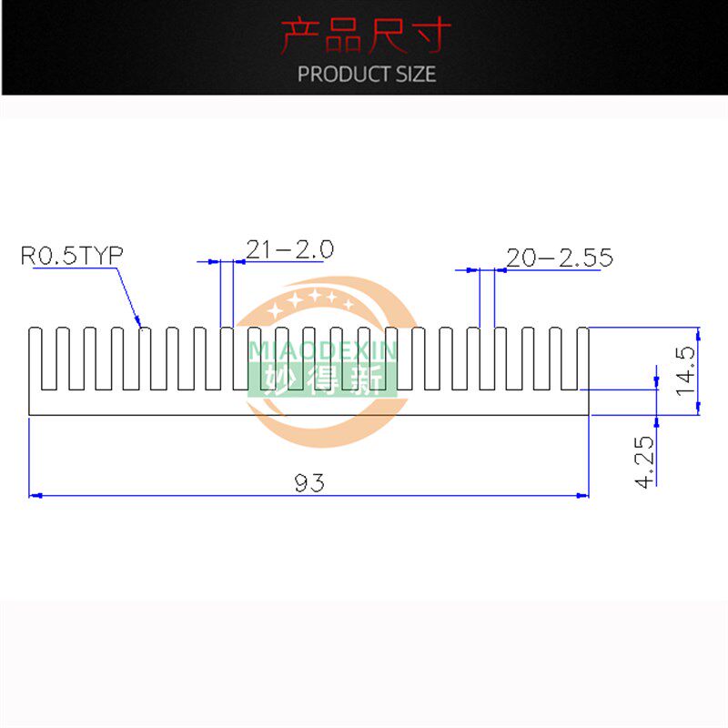好货散热片铝型材 大功率电子DIY散热块 主板降温块定制打孔150*9