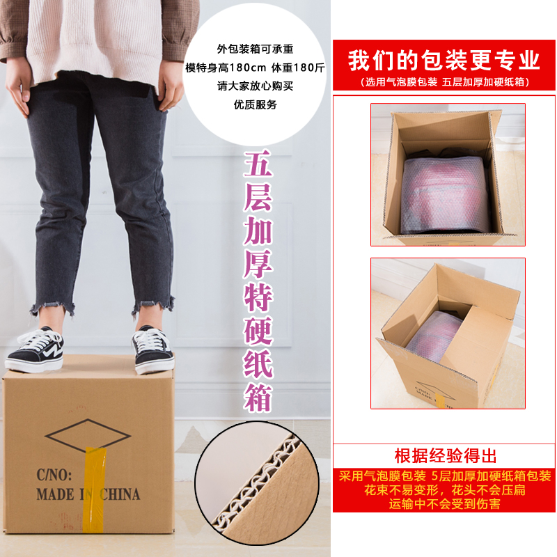 玫瑰花束情人节520礼物99朵仿真假花送女生生日手捧肥香皂花礼盒