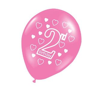 Happy 2nd Birthday Balloons 10pcs Latex Second Birthday