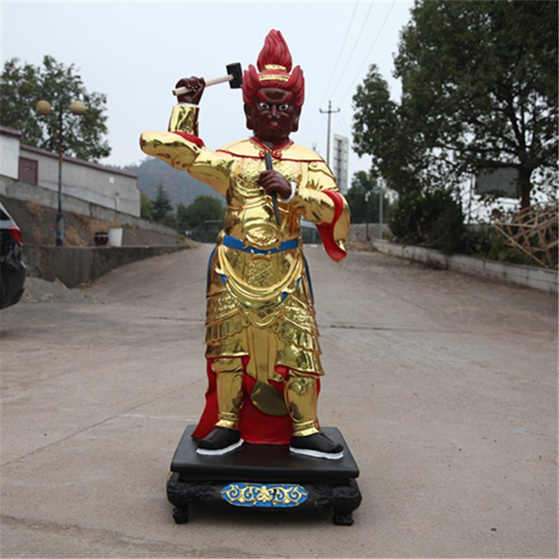 好货厂家直销树脂玻璃钢佛像1米5高站雷震子神像寺庙雷公佛像雷公