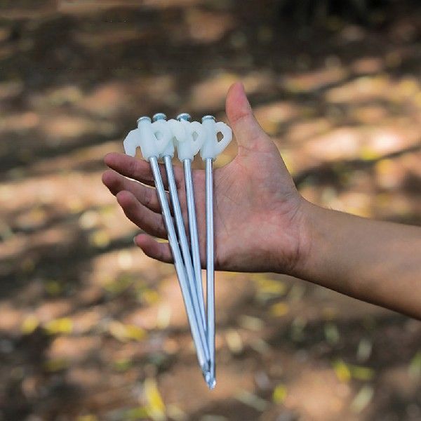 4pcs Tent Stakes Pegs Heavy Duty Steel Ground Nail Tent Cano