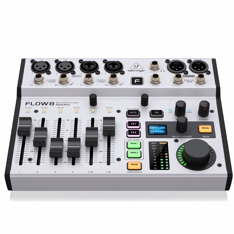 百灵达(Behringer)FLOW8专业带效果蓝牙数字直播录音声卡Q调音