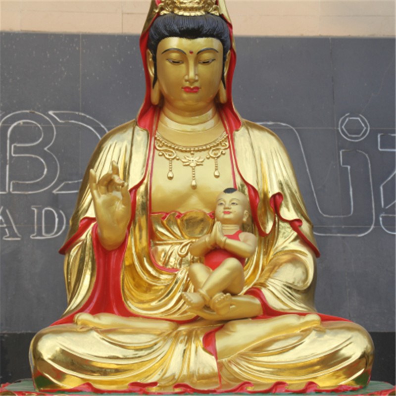 好货1米8送子娘娘神像送子观音树脂玻璃钢佛像求子观音摆件注生娘