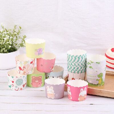 好货50pcs Cake Cups Paper Cups Birthday Party Cupcake Liner