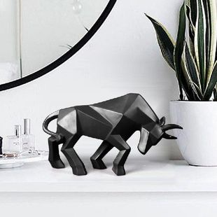 Bull Geometric Sculpture Office 极速Bull Decor Sculpjture