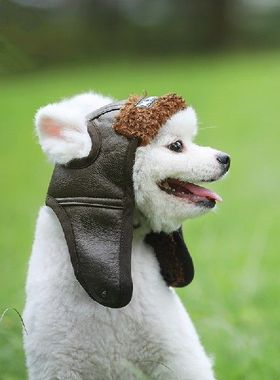 极速European American retro faAshion warm pet dog pu leather