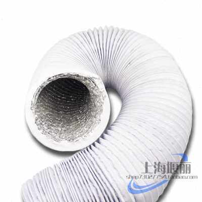 极速400mm8米PVC铝箔复合管通D风管排风管钢丝软管空调风管16寸