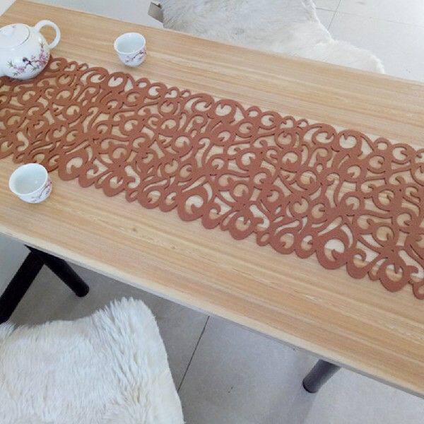 新品102 * 29cm Flmower  Felt Tablecloth Runner  Table Mats