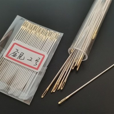 极速进口手缝针钢针手缝针缝纫衣C针小号手工针绣花针大眼大号缝