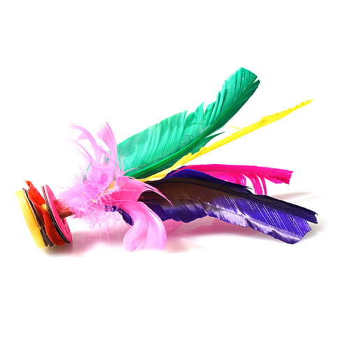 极速1Pc Colorful Chinese Jianzi FeatherJ Kicking Shuttlecock