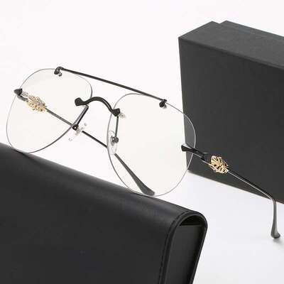 极速Frameless spectacle frame mens fashion double beYam met