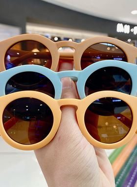 极速2022新款时尚儿童太阳眼镜复古亲子款太阳眼镜个性.小孩磨砂