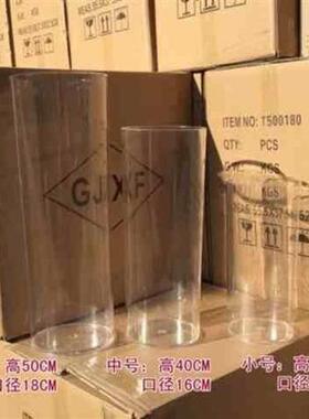 新品pc花瓶亚克力防摔富贵竹x插花器婚庆路引仿真玻璃透明塑料花