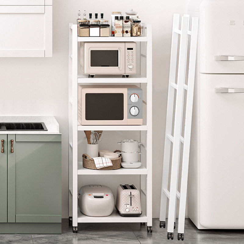 速发折叠厨房夹缝置物架落地多层微波炉收纳家用多功能烤箱锅架储,收纳整理,整理架/置物架/收纳架,淘宝优惠券,粉丝福利购,淘宝优惠卷