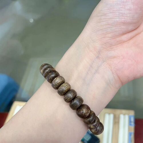 极速新品沉香药片单圈手链文玩时F尚饰品佛珠手串T1434