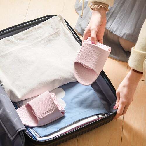 极速旅行便携折h叠式拖鞋男女情侣居家浴室内防滑旅游出差轻便薄