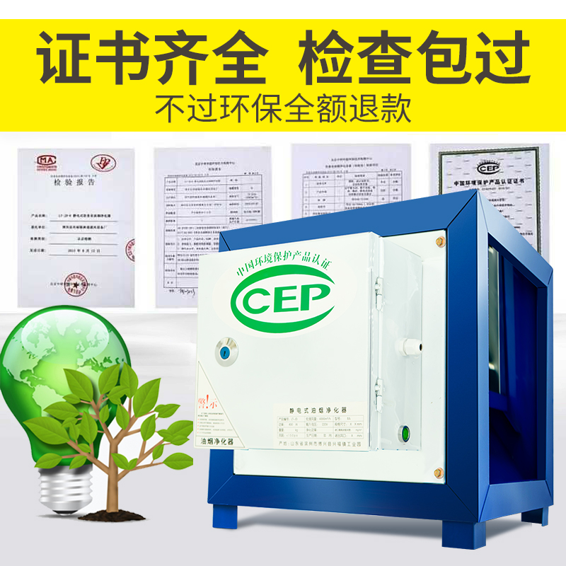 速发静电式油烟净化器饭店厨房小型商用餐饮4000  6000环保油烟净
