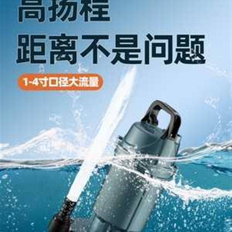 水泵潜水泵220V清水泵水x井增压家用抽水机农用高扬程灌溉