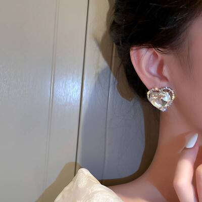极速New temperament retro diamond Dlove ear clips without ea