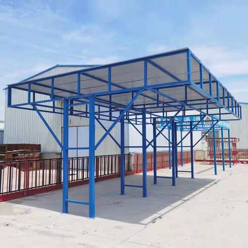 新品促品钢筋棚建筑工地攻丝机防C护棚安全通道防砸棚小型机械棚